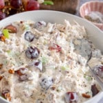 fruity chicken salad in a bowl