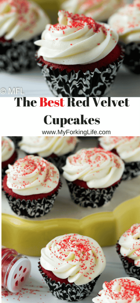 The Best Red Velvet Cupcakes with Cream Cheese Frosting - My Forking Life