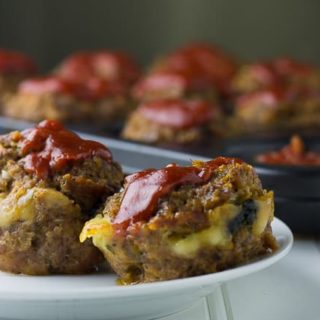 Mini Spinach & Mozzarella Stuffed Meatloaf - My Forking Life