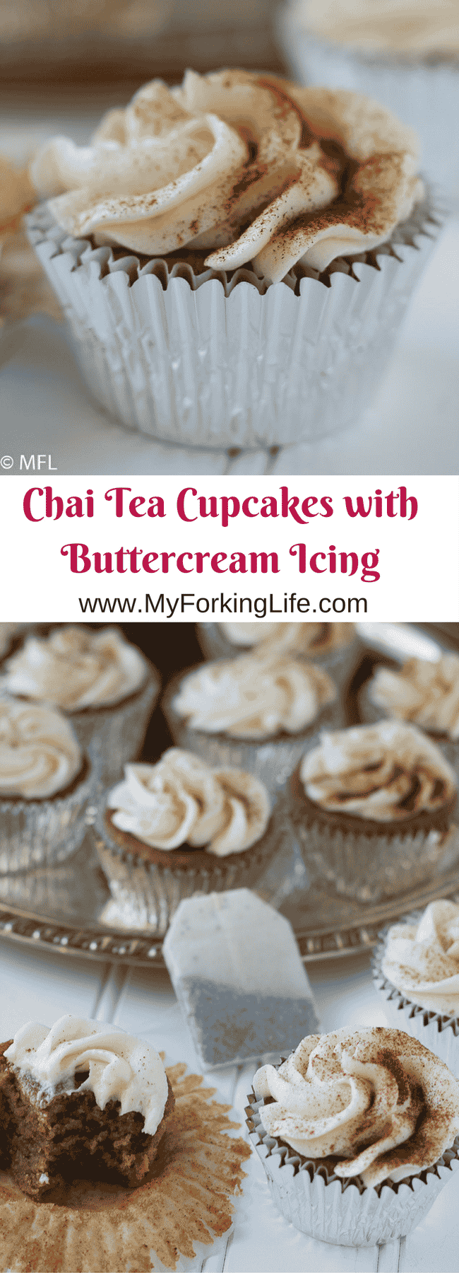 Chai Tea Cupcakes with Buttercream Icing - My Forking Life