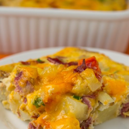 Cheesy Corned Beef Hash Breakfast Casserole - My Forking Life