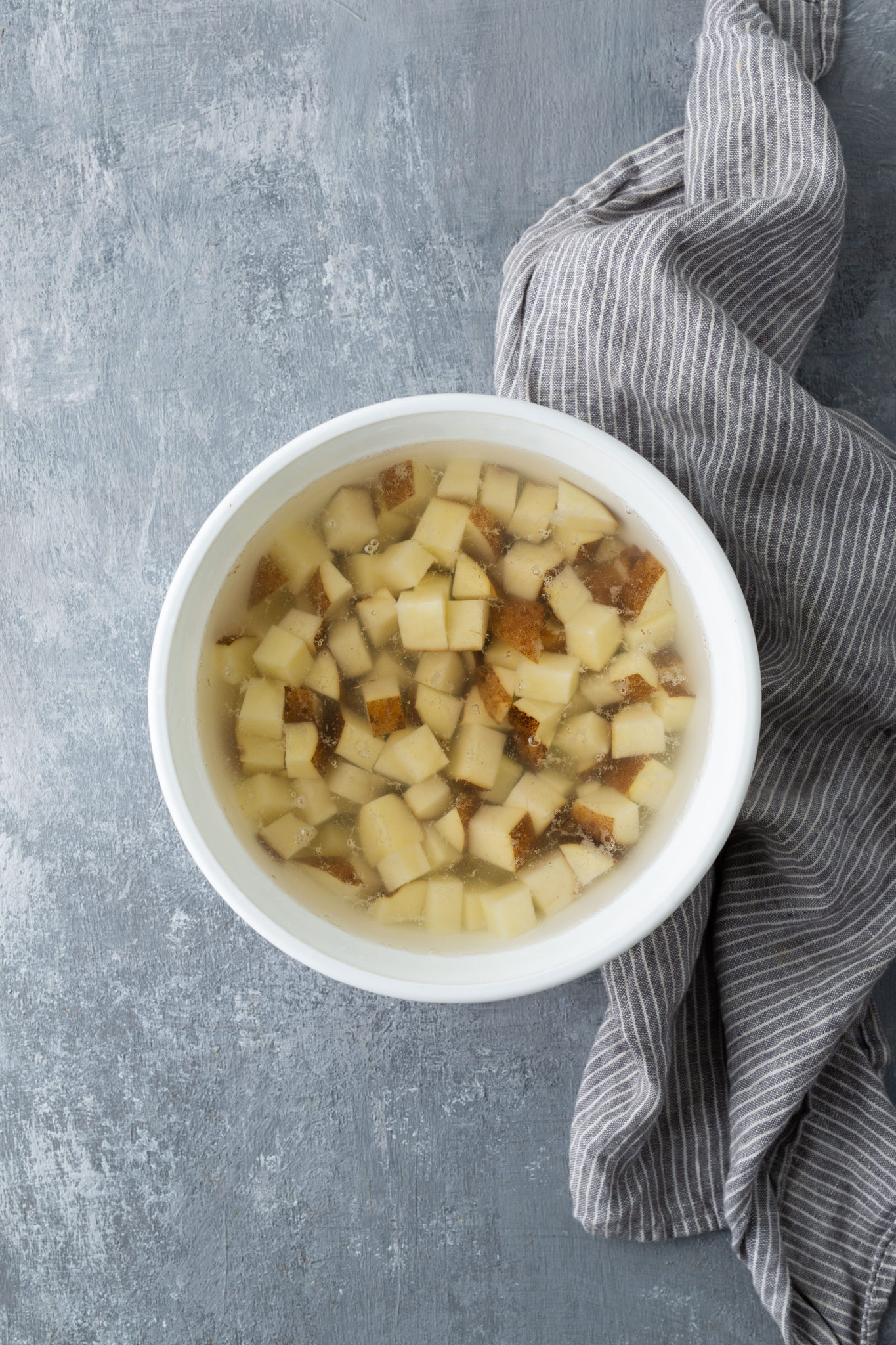 potatoes in water