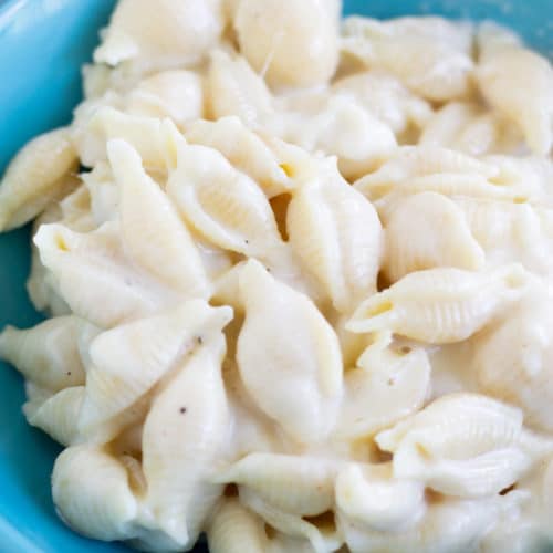 white cheddar pressure cooker pasta on a plate