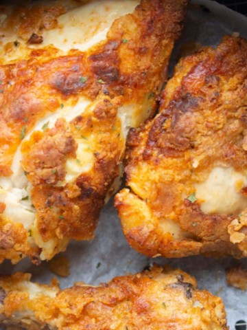 air fried chicken in air fryer basket