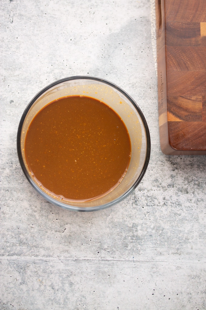 salmon marinade in bowl