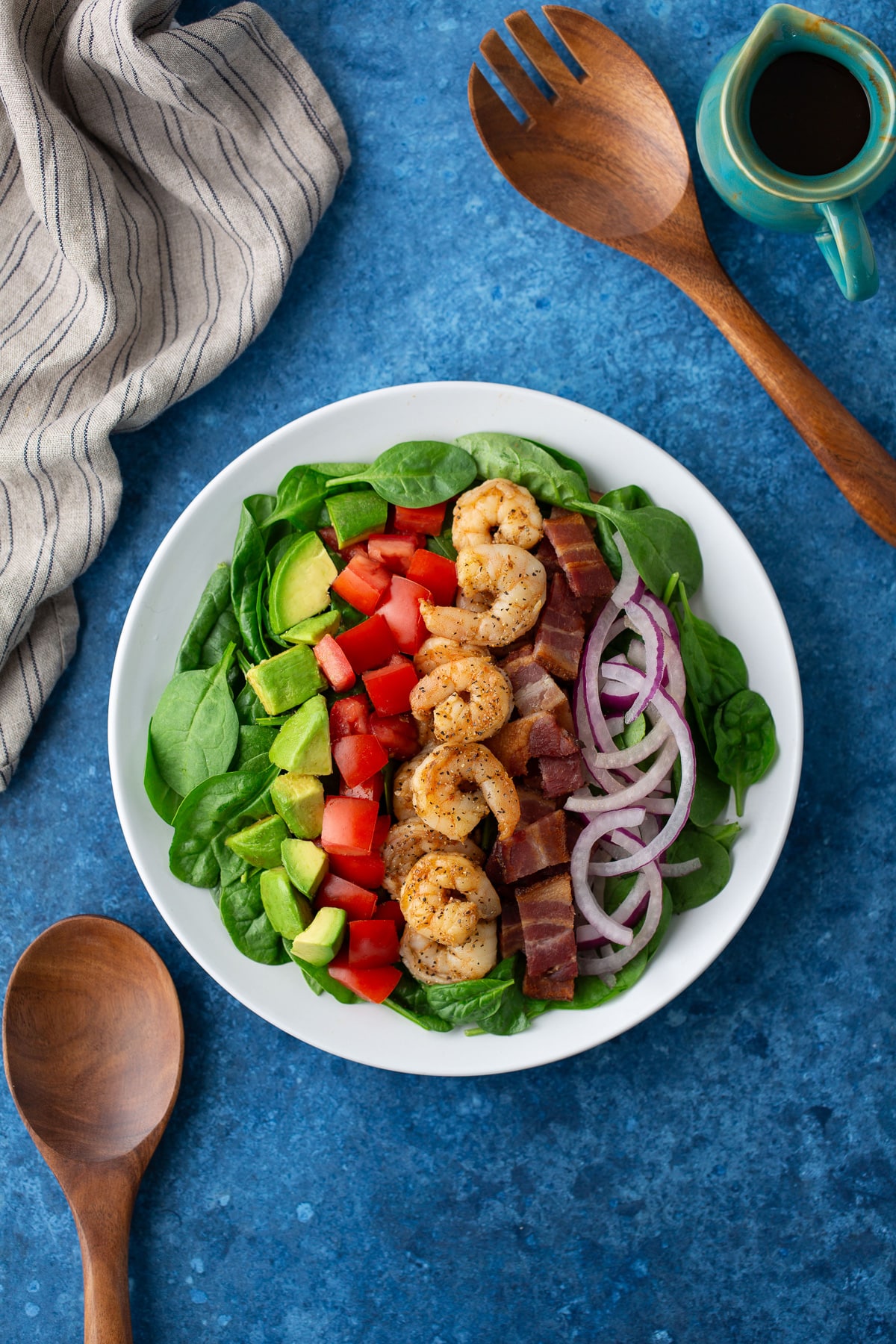 photo of shrimp bacon salad on platter