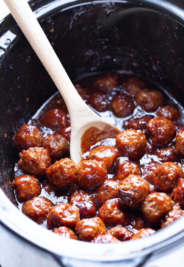 Sweet Spicy Party Meatballs My Forking Life   Party Meatballs 7 