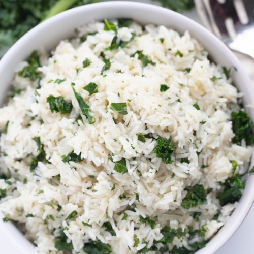 Easy Flavorful Kale Rice - My Forking Life