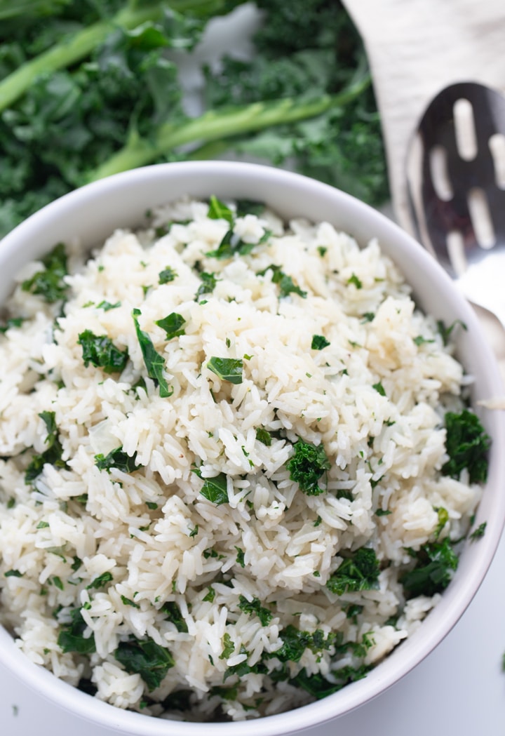 Easy Flavorful Kale Rice - My Forking Life