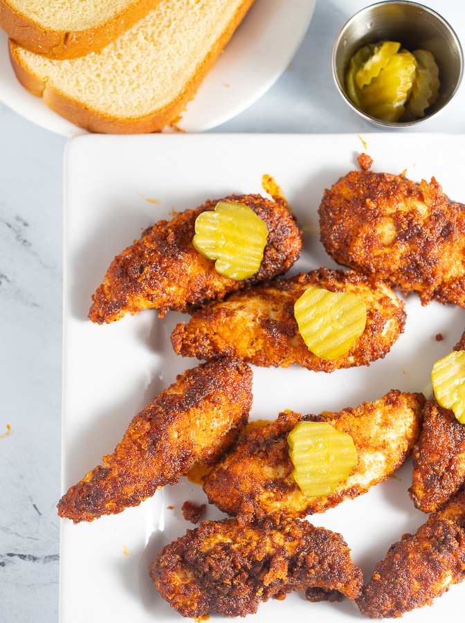 Nashville Style Hot Chicken Tenders (Air Fryer Recipe) - My Forking Life