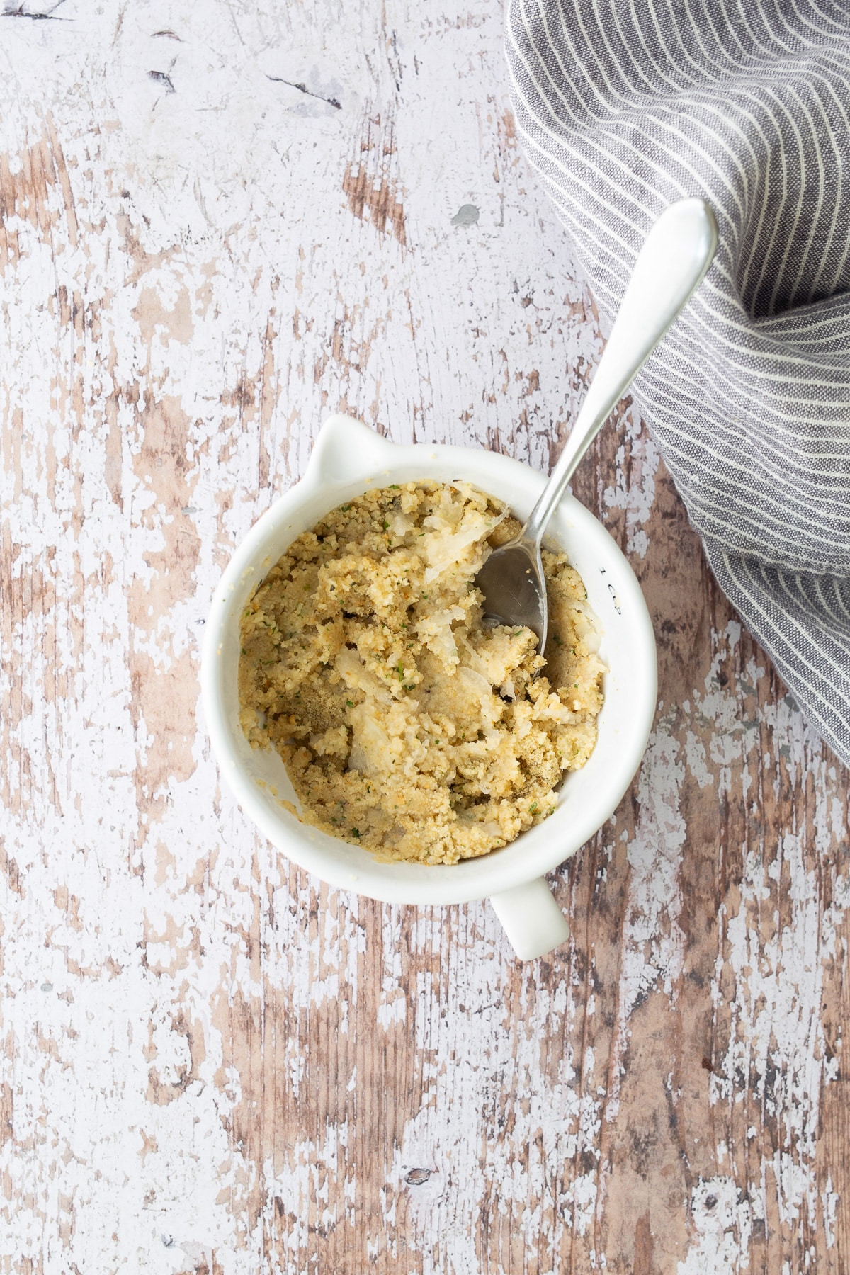 breadcrumb mixture in bowl