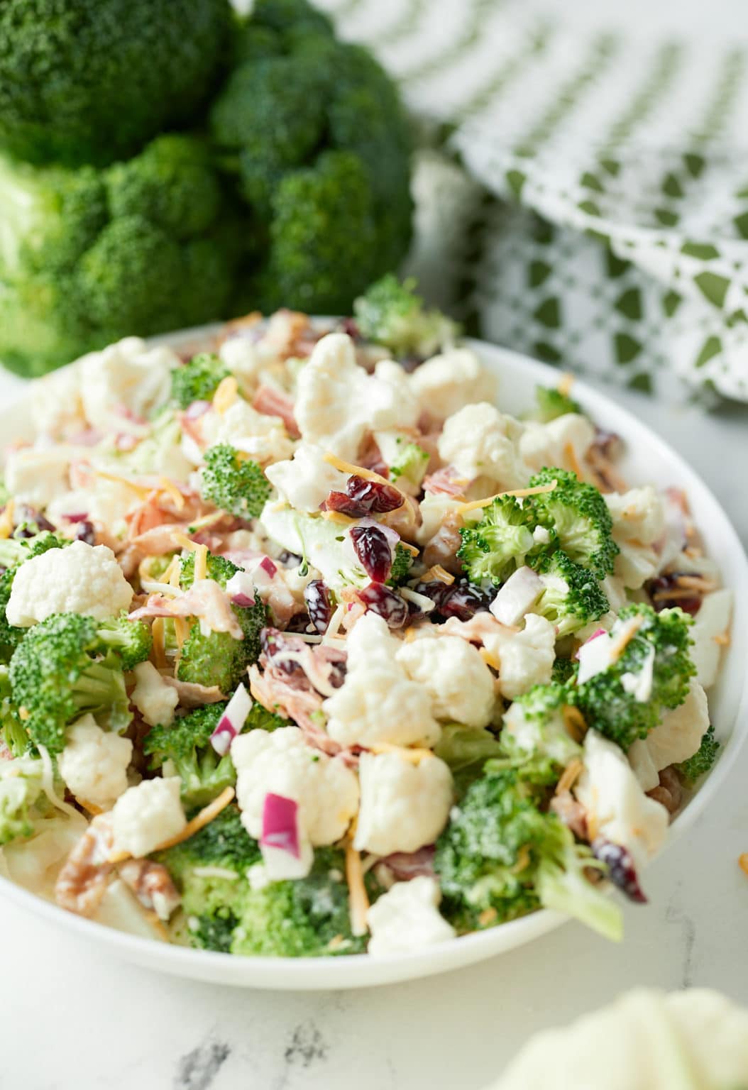 Creamy Broccoli Cauliflower Salad My Forking Life