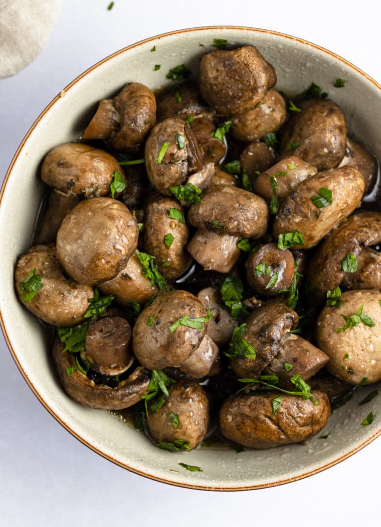 Slow Cooker Garlic Herb Mushrooms My Forking Life