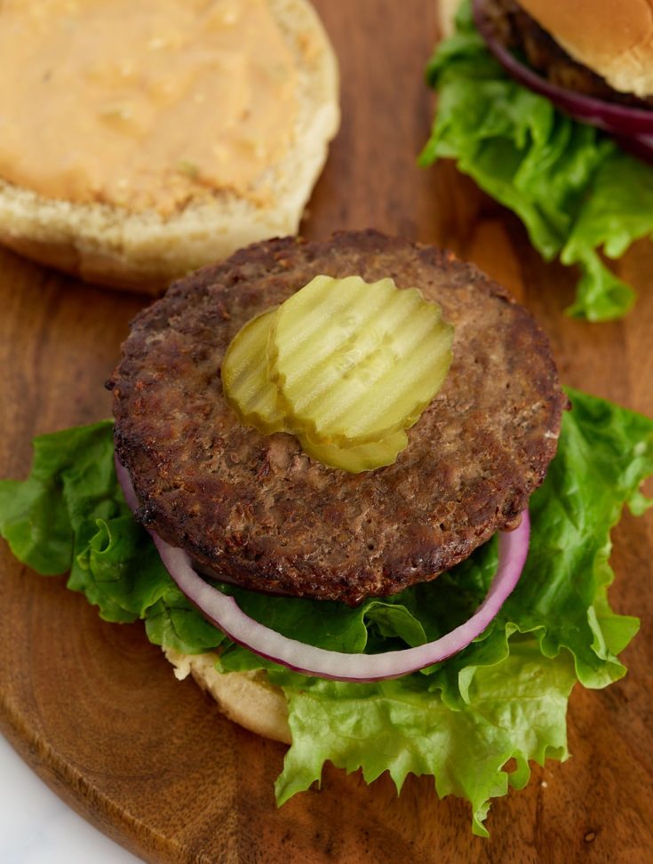 Air Fryer Frozen Hamburgers - My Forking Life