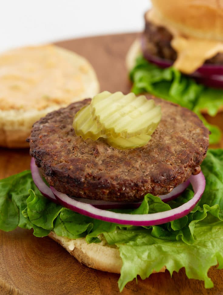 Air Fryer Frozen Hamburgers - My Forking Life