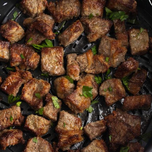 Perfect Air Fryer Steak with Garlic Herb Butter - My Forking Life