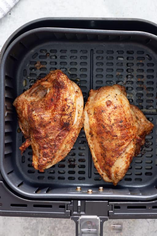 Air Fryer Bone In Chicken Breasts Recipe My Forking Life