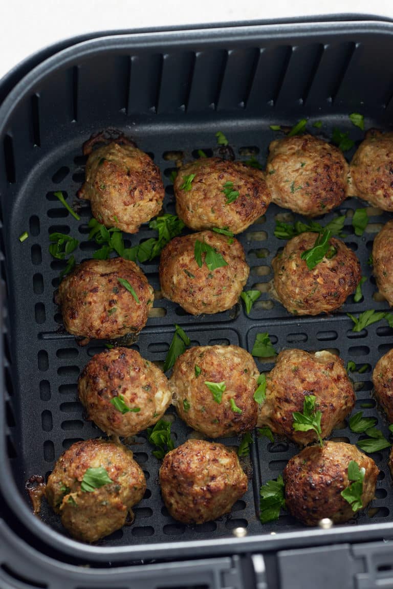 Air Fryer Turkey Meatballs My Forking Life