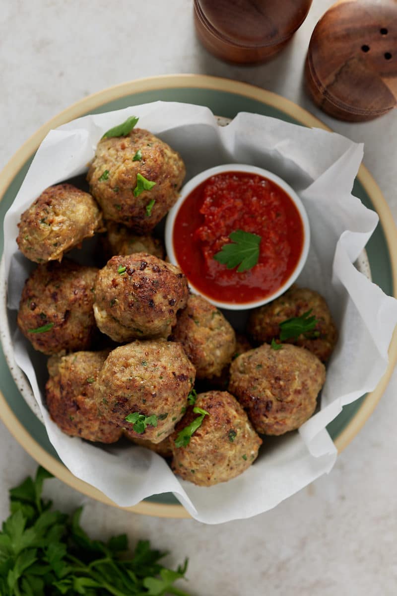 Air Fryer Turkey Meatballs My Forking Life