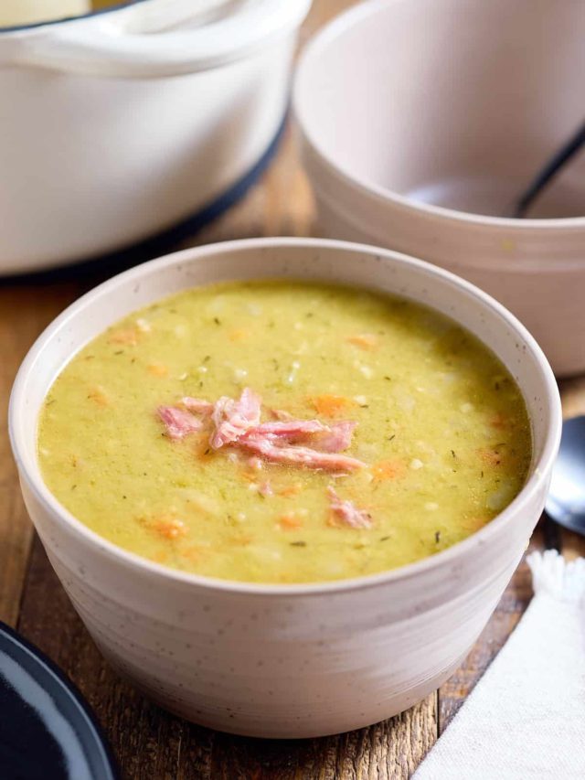 Slow Cooker Ham Split Pea Soup - Sweet and Savory Meals