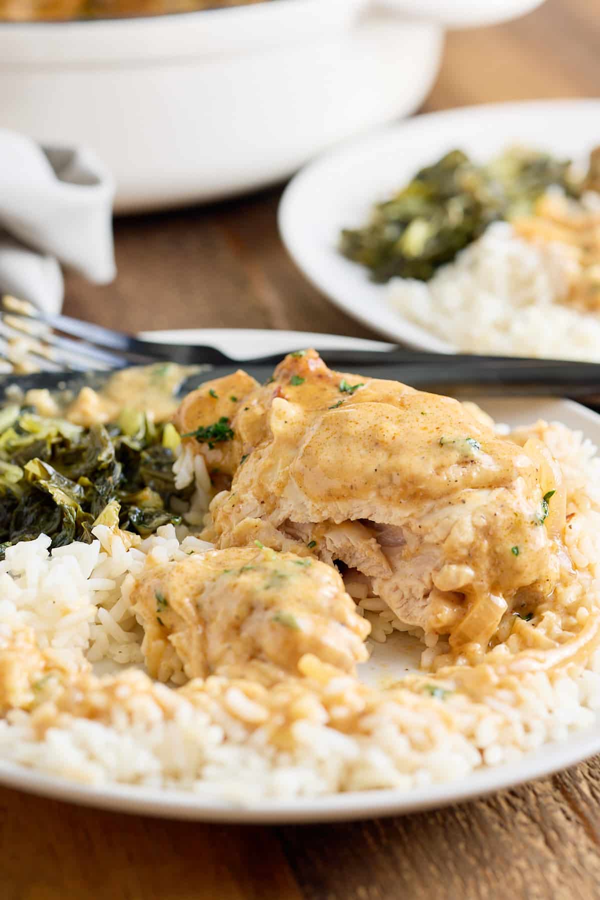 Smothered Chicken and Rice - Cooks with Soul