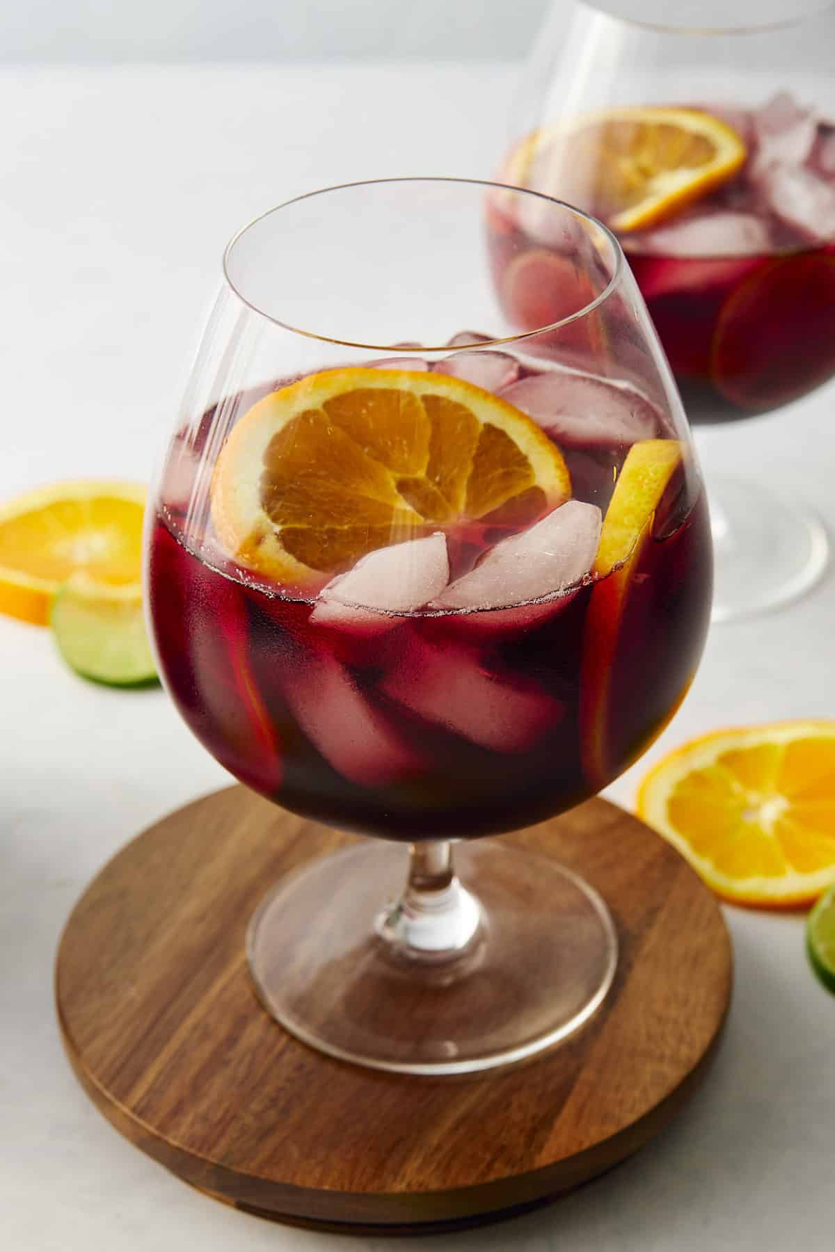 glass of red sangria