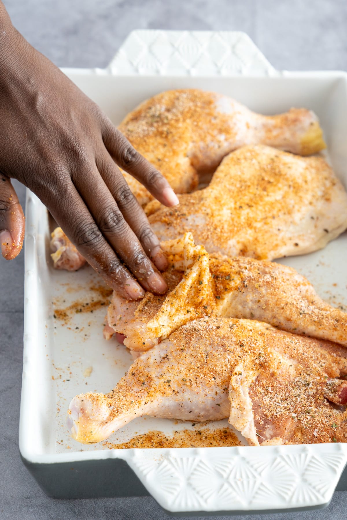 seasoning chicken under the skin