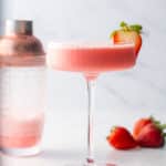 pink lady cocktail recipe with shaker