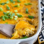 grits casserole in casserole dish