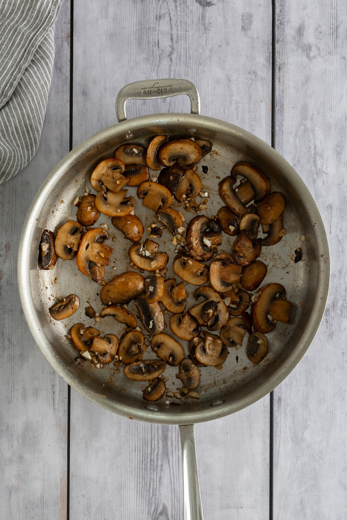 sauteed mushroom in a skillet