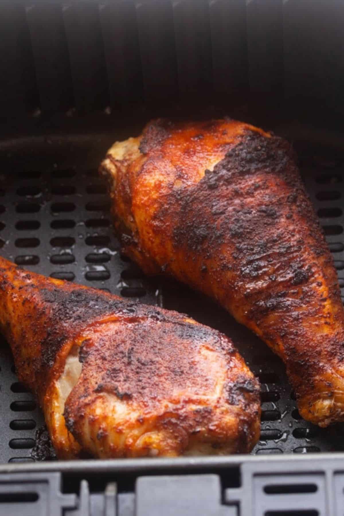 roasted turkey legs in air fryer basket