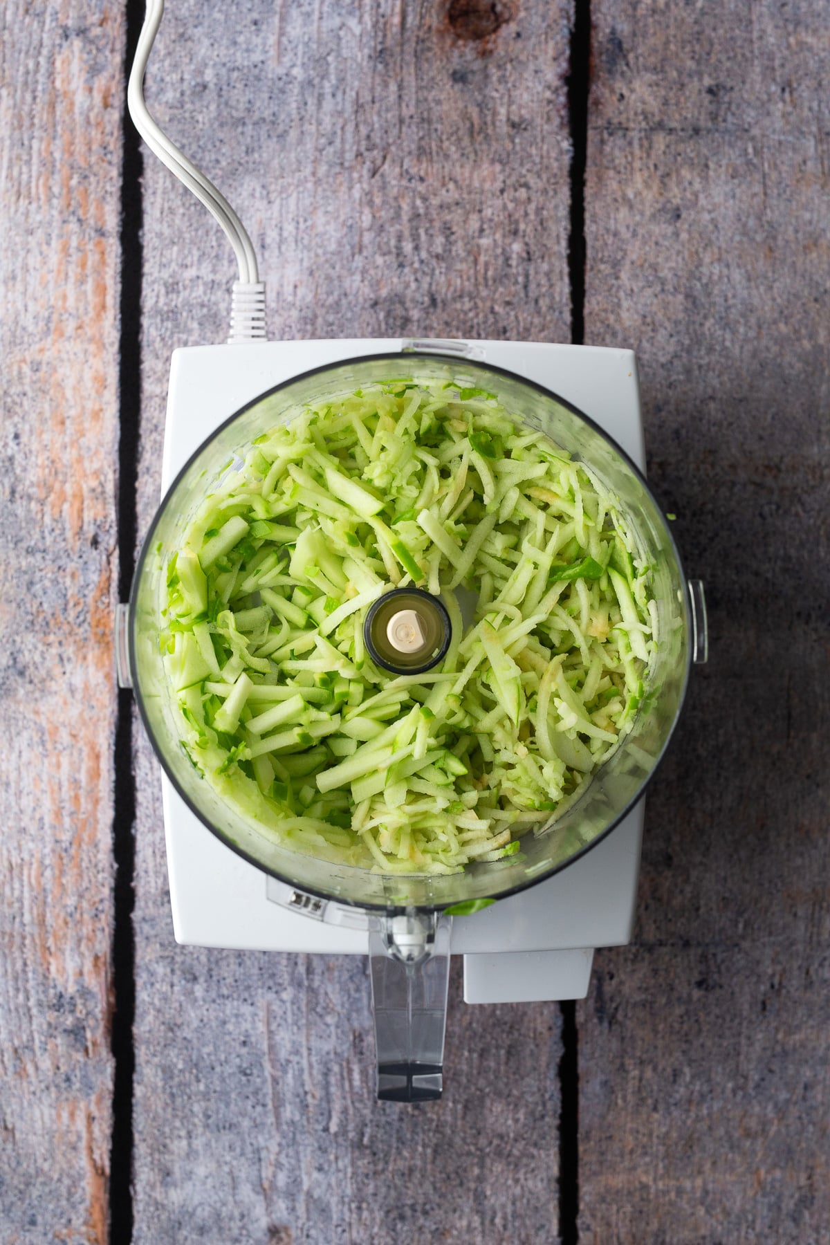 brussels sprouts shredded in food processor