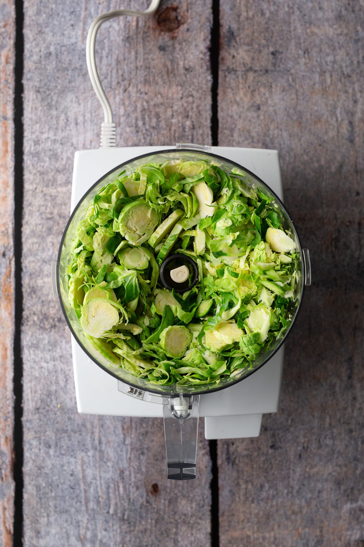 cut brussels sprouts in food processor