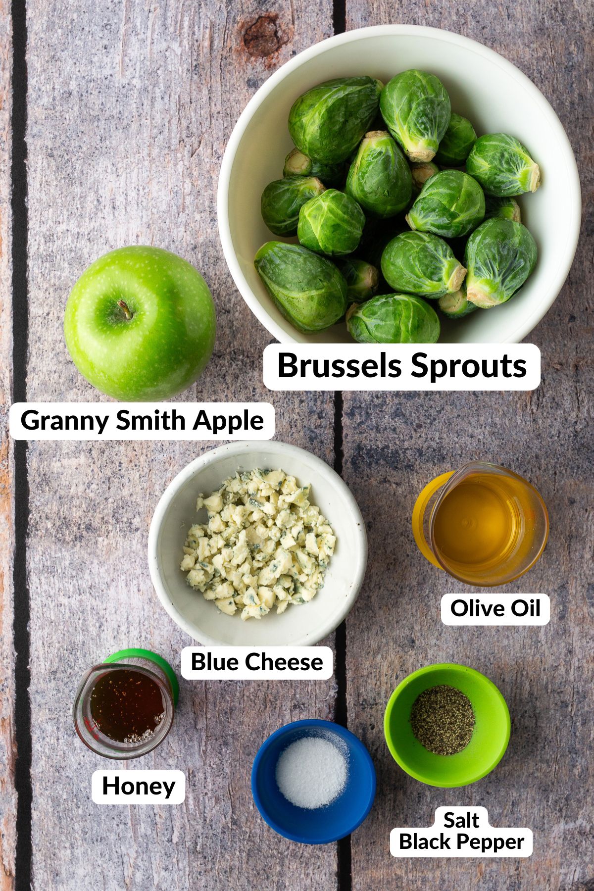 labeled ingredient photos of brussels sprouts