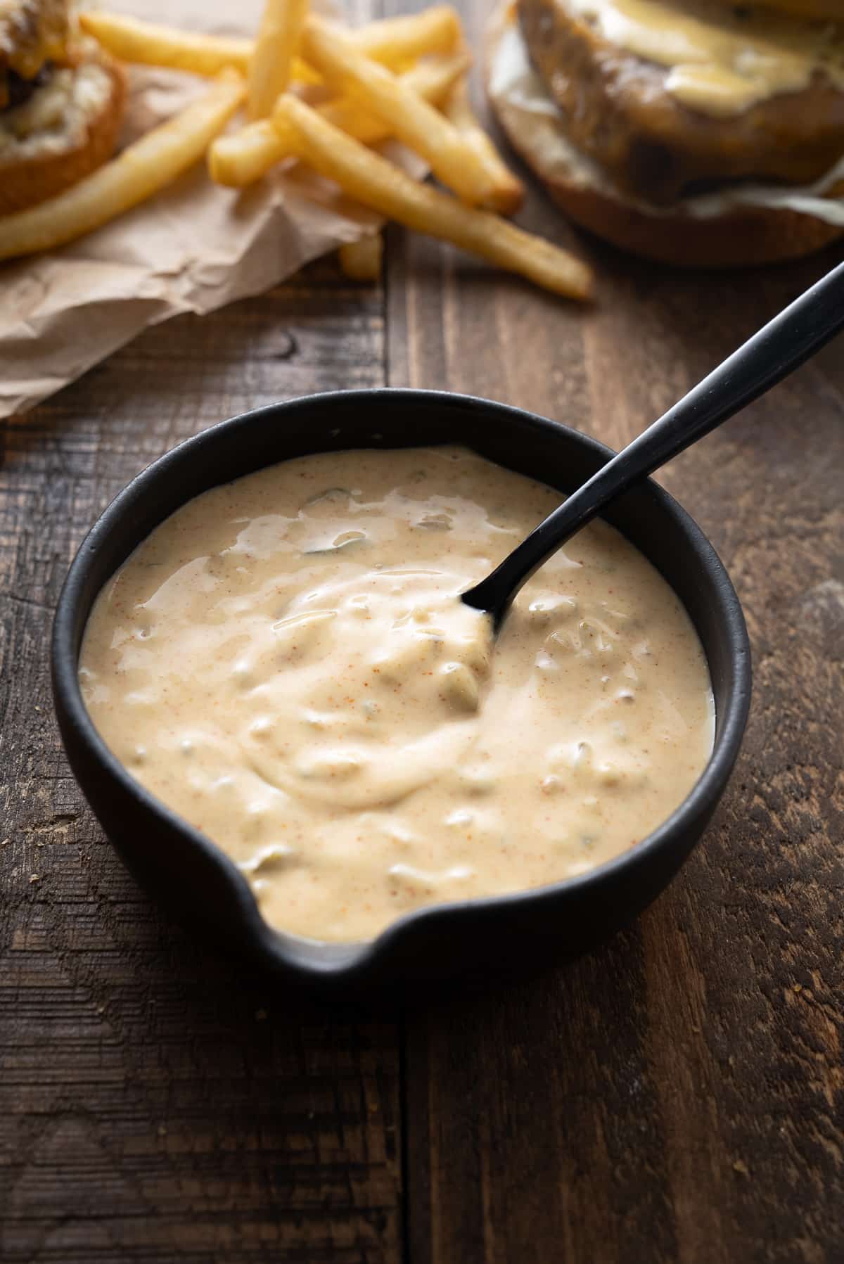 big mac sauce mixed in bowl