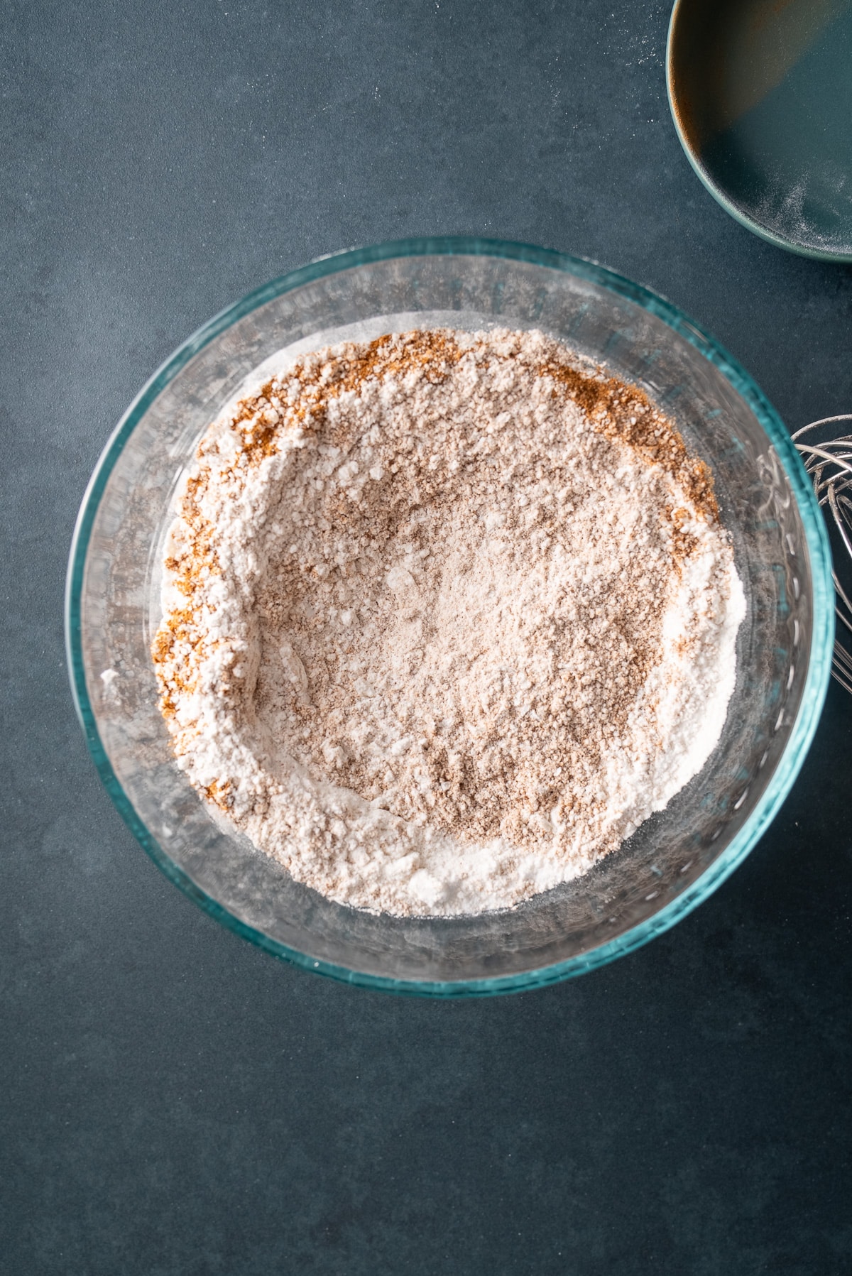 dry ingredients mixed in bowl