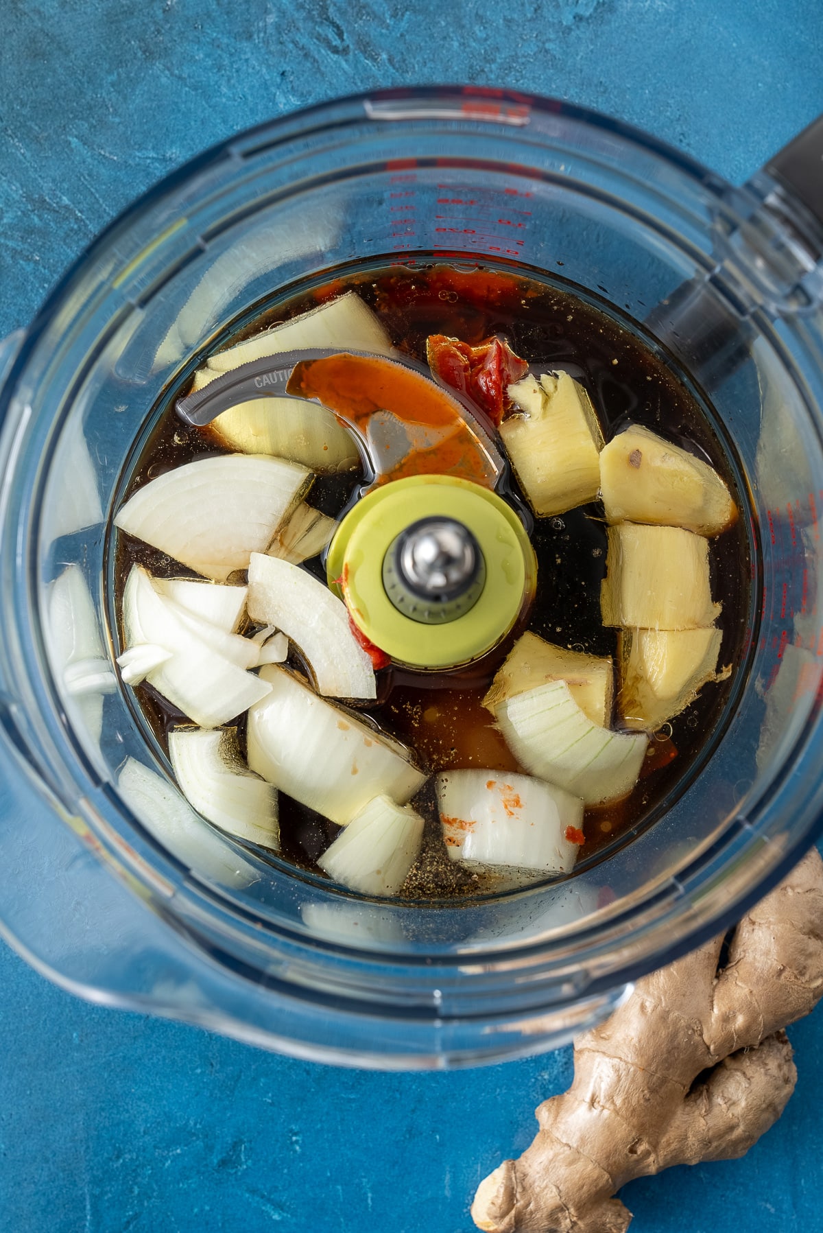 ingredients in the food processor bowl